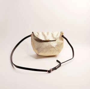 Small golden shoulder bag